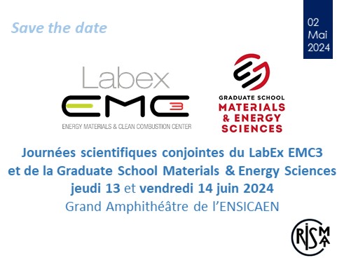 Journées scientifiques du Labex EMC3 et de la Graduate School Materials & Energy Sciences les 13 et 14 juin 2024